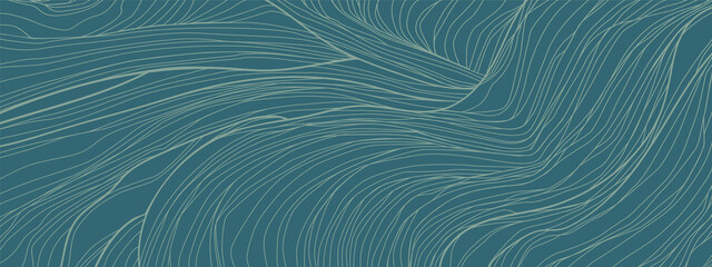 Abstract background with organic pattern of fine tangled lines. Hand drawn vector illustration. Flat color design, easy to recolor.