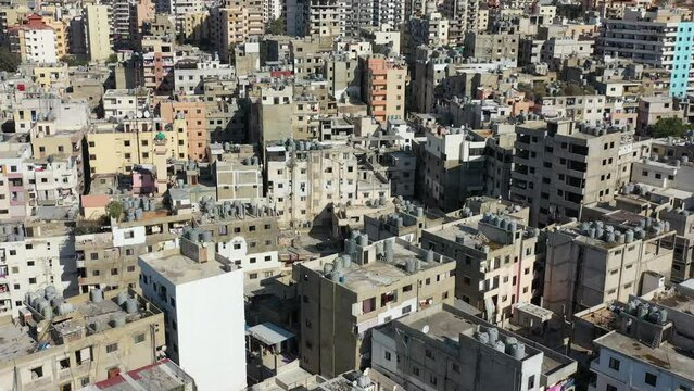 poor arabic city drone