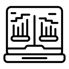 Analyst data icon outline vector. Research chart. Market report