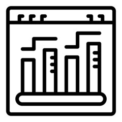 Finance data icon outline vector. Chart business. Market report
