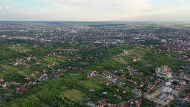 Aerial view of Oradea, Romania