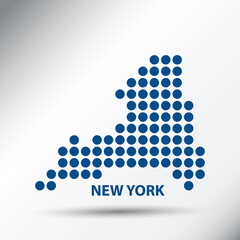 New York State Abstract Dotted Map