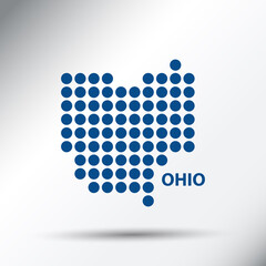 Ohio State Abstract Dotted Map