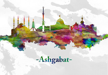 Ashgabat Turkmenistan - obrazy, fototapety, plakaty