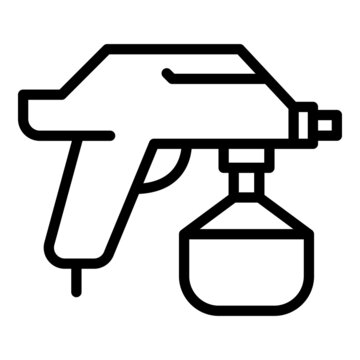Clean paint gun icon outline vector. Air sprayer. Car auto body