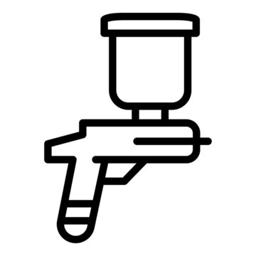 Painter gun icon outline vector. Air sprayer. Auto body