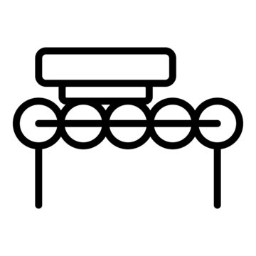 Stand car wheel icon outline vector. Tire rym. Alloy chrome