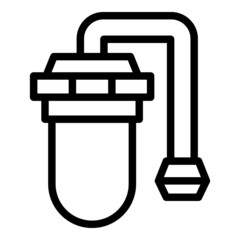 Filter osmosis icon outline vector. Reverse water. Plant equipment