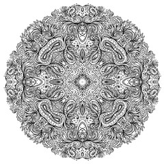 Mandala. Beautiful vintage round pattern in vector.