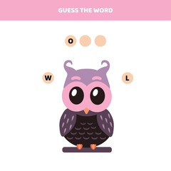 Guess the word. Educational game for kids.