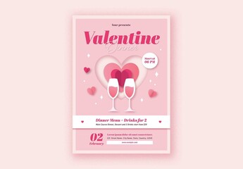 Valentine Dinner Event Flyer