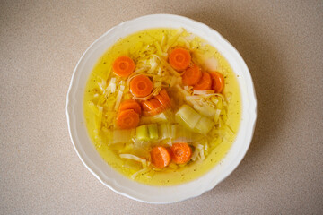 a plate of traditional Polish broth