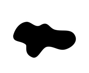 Banners with flowing liquid shape amoeba form. Black vector shape for banner, flyer