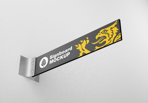 Outside Wall Sign Mockup