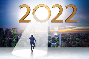 Concept of 2022 in the spotlight