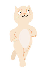 Cute kitty character, pink playing kitty