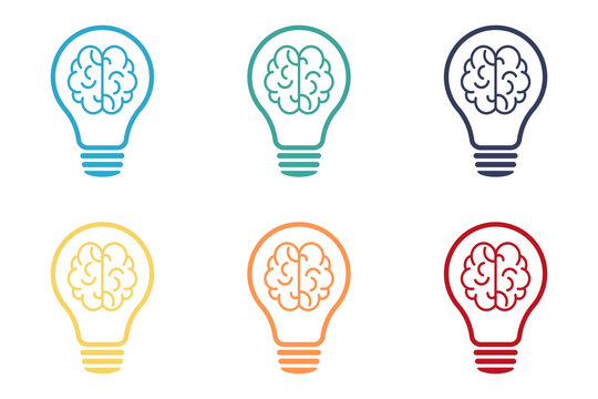 Lamp and brains - innovative lamps, ideas of the mind. Web design.