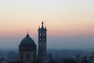 city at sunset