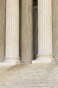 USA, DC, Washington, Columns of US Supreme Court