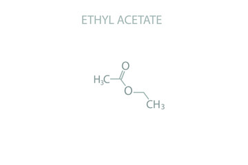 Ethyl acetate molecular skeletal chemical formula.	