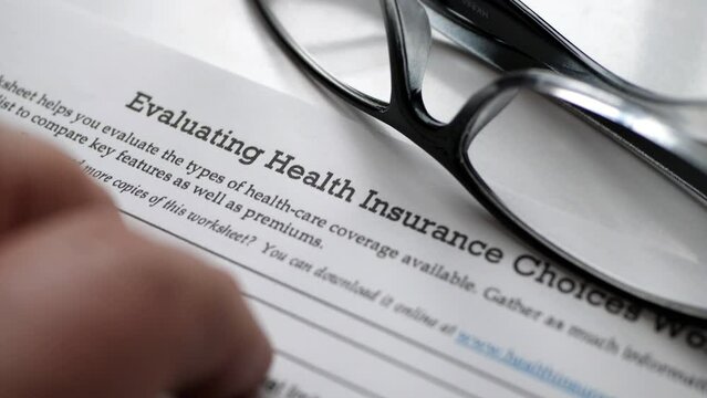 Finger tapping on evaluation health insurance