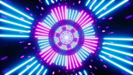 Bright Neon Light Beam VJ Art Background