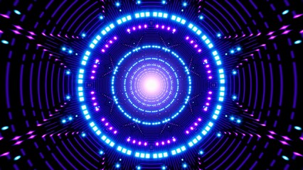 Dizzy Pattern Neon Light VJ Art Tunnel