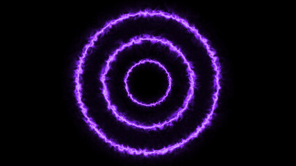 Purple Nebula Energy Light Concentric Circles