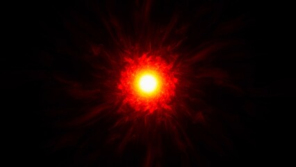 Red Solar Flare Energy Overlay Background