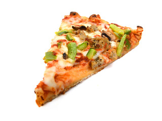Cheese Pizza with white background, close up