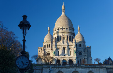 The famous basilica Sacre Coeur , Paris, France.