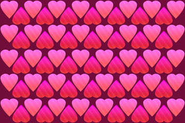 pink lined valentines day love heart shapes candy red holiday soft background
