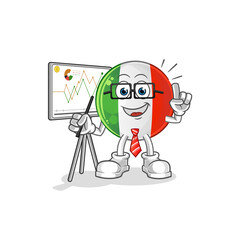 italy flag marketing character. cartoon mascot vector