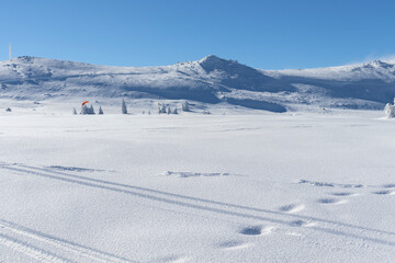 Winter landscape of Vitosha Mountain, Bulgaria