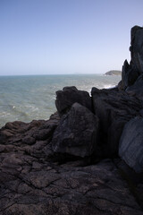 rocks and sea