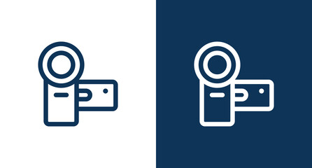 Video camera outline icon illustration isolated vector sign symbol