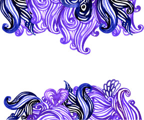 Seamless watercolor paisley pattern