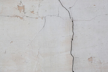 Old wall with cracked plaster. Weathered rough surface. Vintage texture is perfect for background and design.
