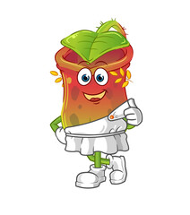 Obraz premium Nepenthes with greek clothing. cartoon mascot vector