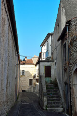 the historic center of Teggiano Campania Italy