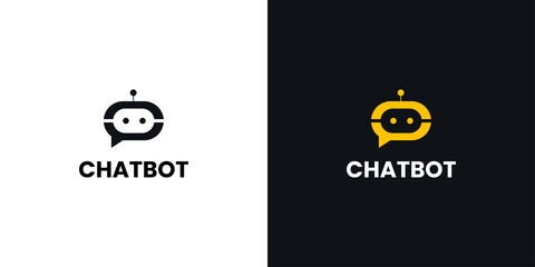 chat bot logo suitable for messaging logo with bubble logo design