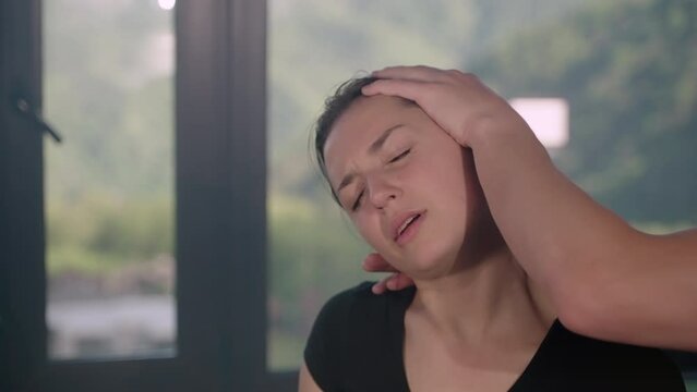Osteopathy neck treatment for a woman