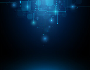 Obraz premium Technology graphic design background. Vector illustration. Vector Abstract technology circuit lines. Technology vector background.Eps10 vector illustration.