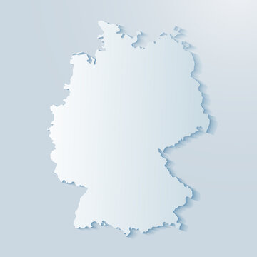 Germany Map 3D on gray background