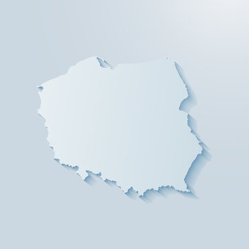 Fototapeta Poland Map 3D on gray background