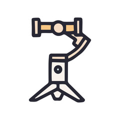 folding stabilizer with tripod color vector doodle simple icon