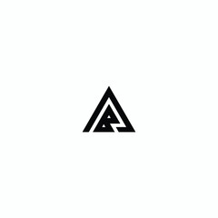Letter AB,BA triangle logo design vector