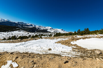 snow covered mountains