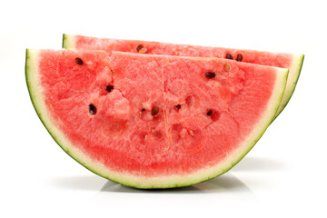 slice of watermelon on white.