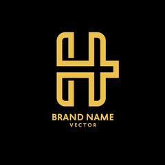 Creative H Letter Line Art Logo Design